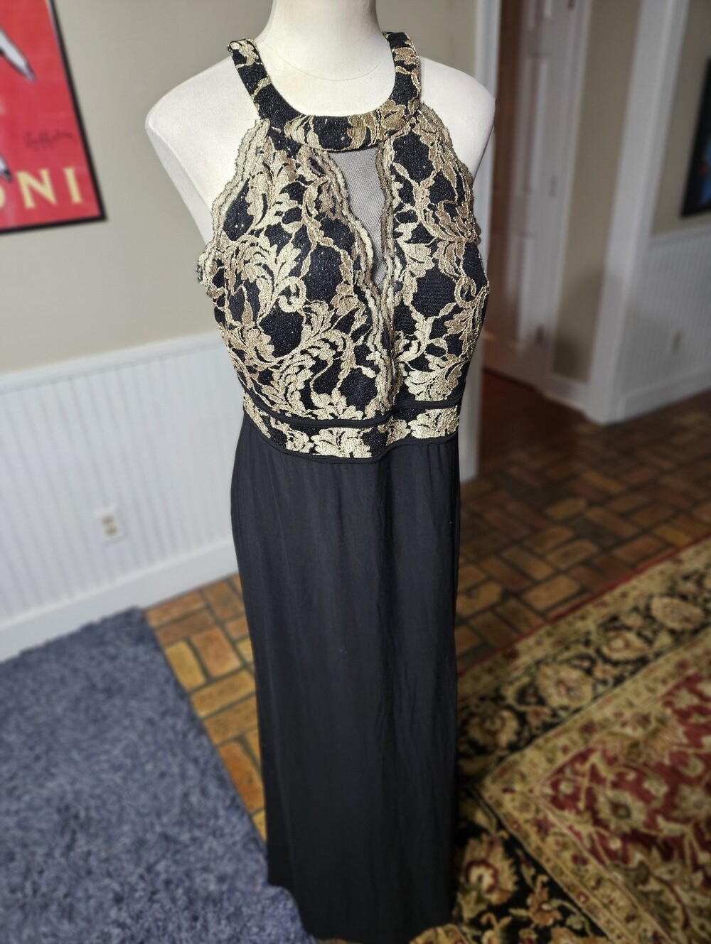 NW Woman Gold Leaf Formal Dress 14W